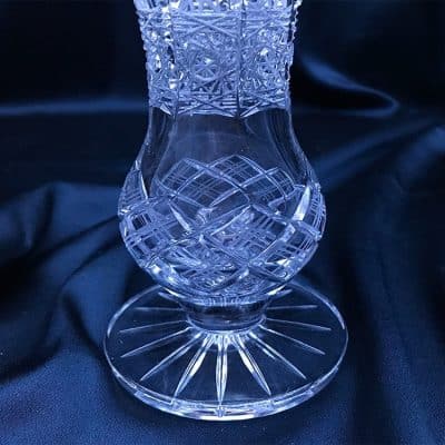 Krištáľová brúsená váza 20 cm