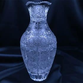 Vágott kristályváza 20 cm