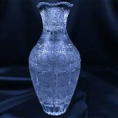 Krištáľová brúsená váza 20 cm