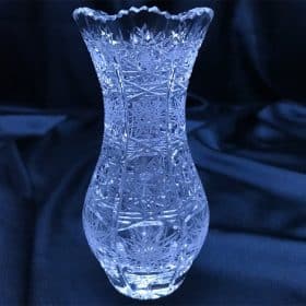Vágott kristályváza 12,5 cm