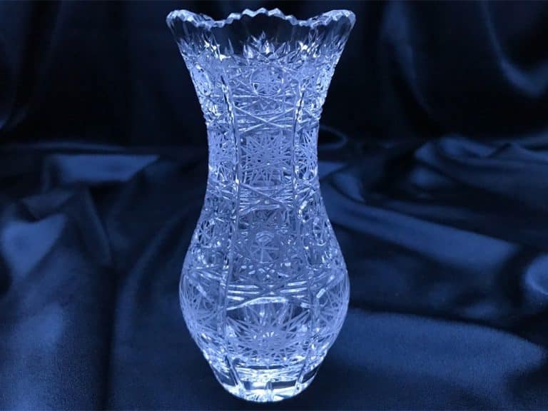 Vágott kristályváza 12,5 cm