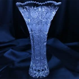 Vágott kristályváza 20 cm