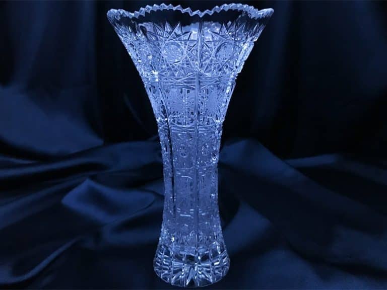 Vágott kristályváza 20 cm