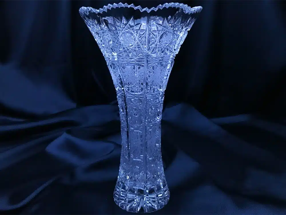 Krištáľová brúsená váza 20 cm
