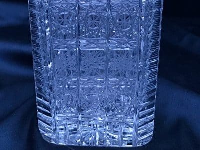 Krištáľová brúsená váza 24,5 cm
