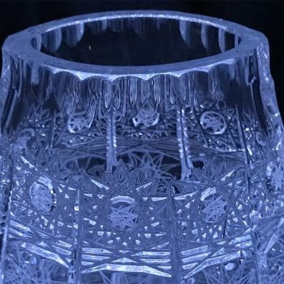 Krištáľová brúsená váza 22 cm