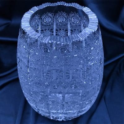 Krištáľová brúsená váza 25,5 cm