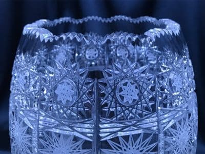 Krištáľová brúsená váza 25,5 cm