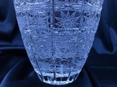 Krištáľová brúsená váza 25,5 cm
