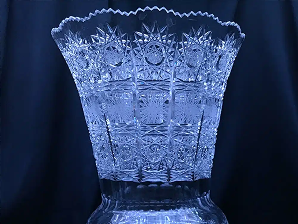 Krištáľová brúsená váza 33,5 cm