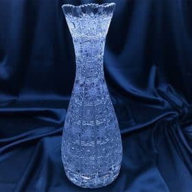 Vágott kristályváza 28 cm