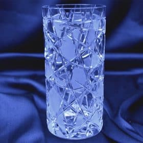 Vágott kristályváza 15 cm