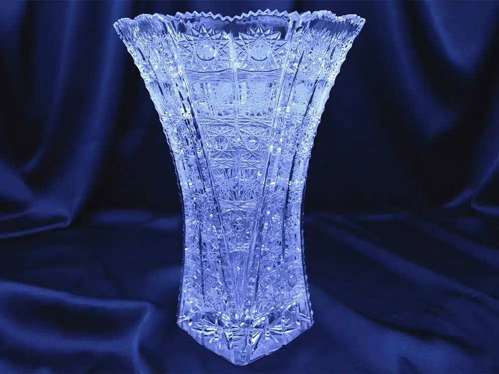 Krištáľová brúsená váza 27 cm