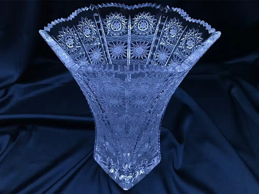 Krištáľová brúsená váza 27 cm