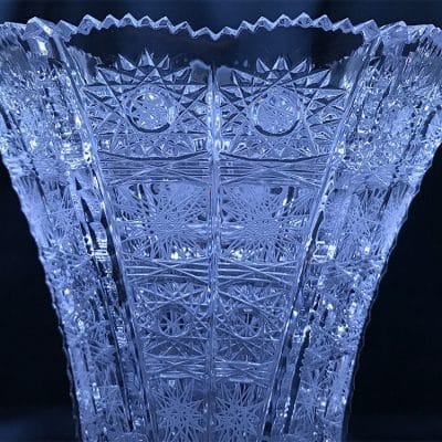 Krištáľová brúsená váza 27 cm