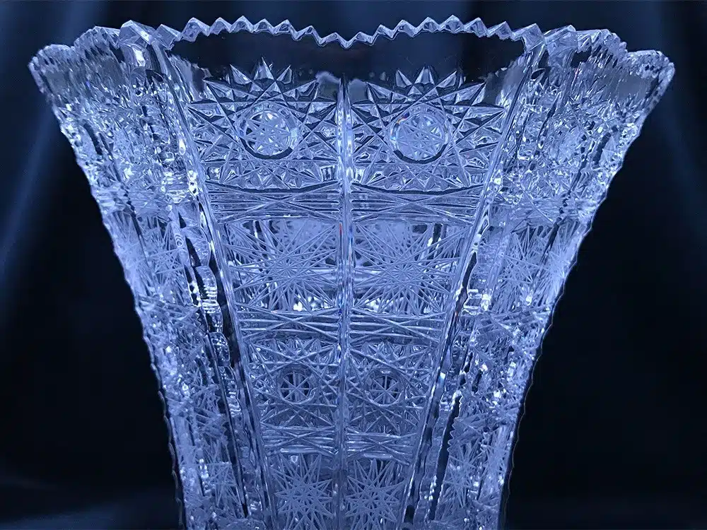 Krištáľová brúsená váza 27 cm