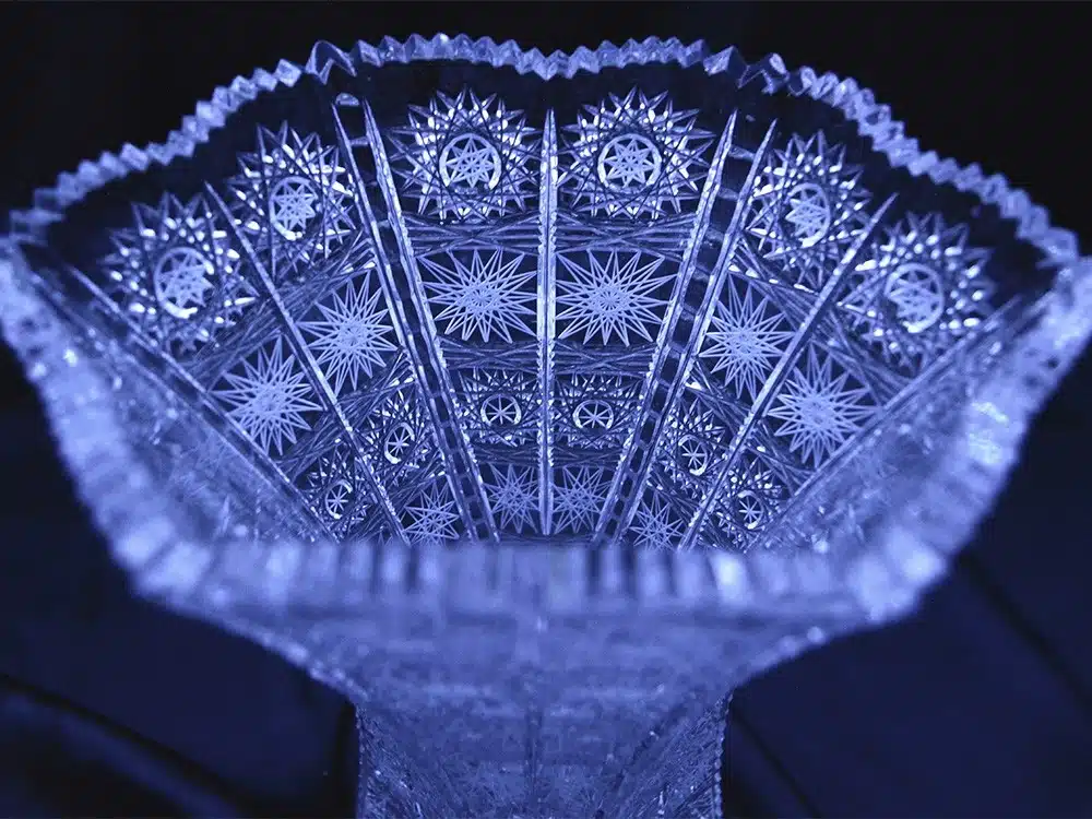Krištáľová brúsená váza 27 cm