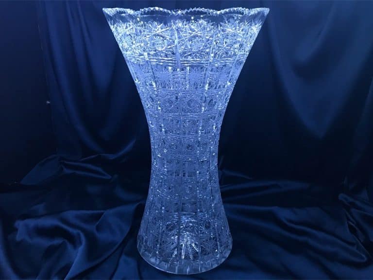 Vágott kristályváza 49,5 cm