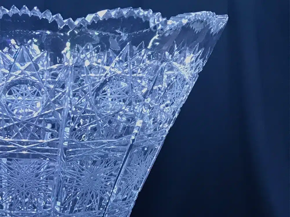 Krištáľová brúsená váza 49,5 cm
