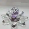 Krištálový lotosový kvet fialový 20 cm