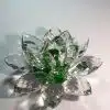 Krištálový lotosový kvet zelený 20 cm