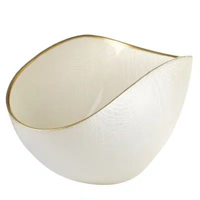 Misa BURA biela perla / zlatá linka 38x11 cm