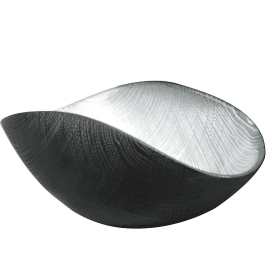 BURA tál fekete matt / ezüst 38x18 cm