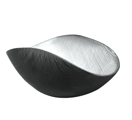 BURA tál fekete matt / ezüst 38x18 cm