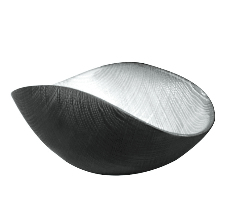 BURA tál fekete matt / ezüst 38x18 cm