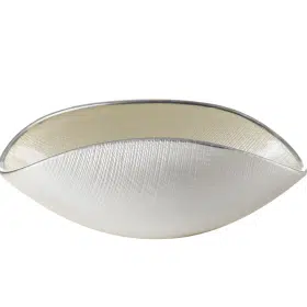 Misa BURA biela perla / platinová linka 28x14 cm