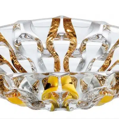 Krištálová miska Samboa gold 35 cm