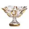 Krištálová miska na nohe Samboa gold 30,5 cm