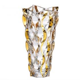 Krištálová váza Samboa gold 30,5 cm