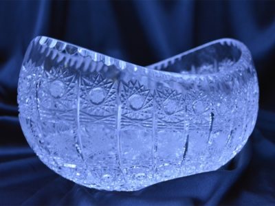 Krištálová brúsená miska 26 cm