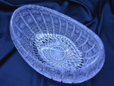 Krištálová brúsená miska 26 cm