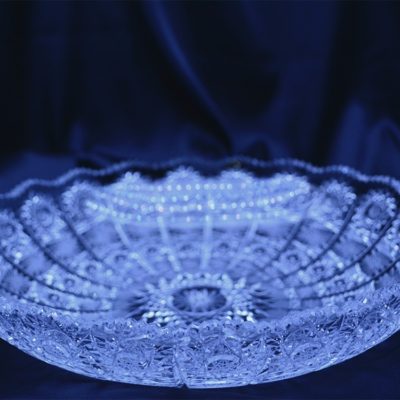Krištálová brúsená miska 28 cm
