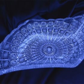 Vágott kristálytál 45 cm