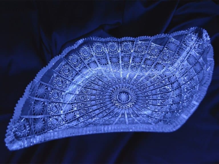 Vágott kristálytál 45 cm