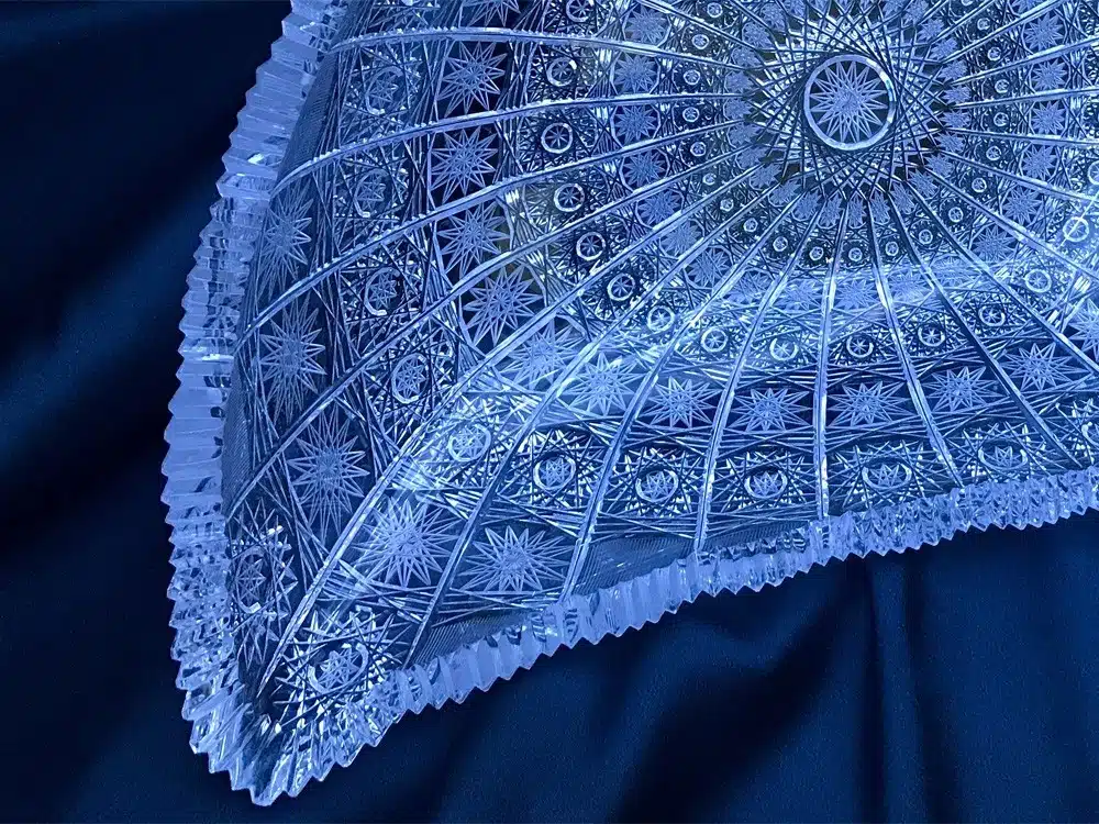 Krištálová brúsená miska 45 cm