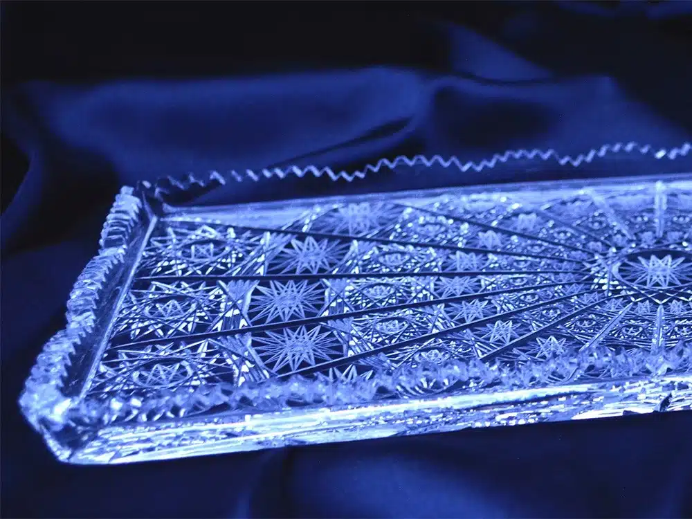 Krištálová brúsená tácka 32 cm