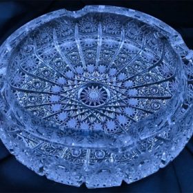 Kristály vágott hamutartó 20 cm