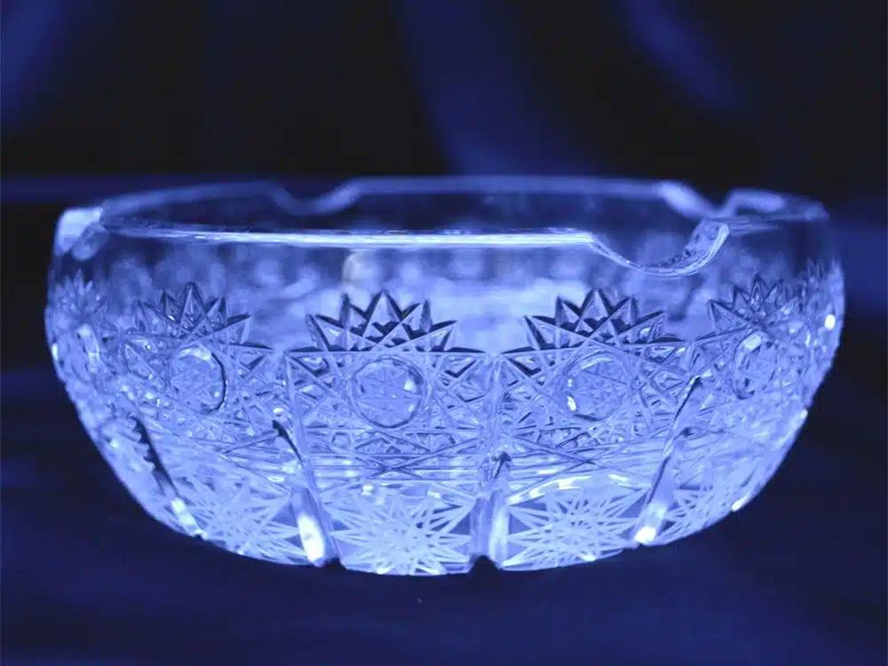 Krištálový brúsený popolník 14 cm
