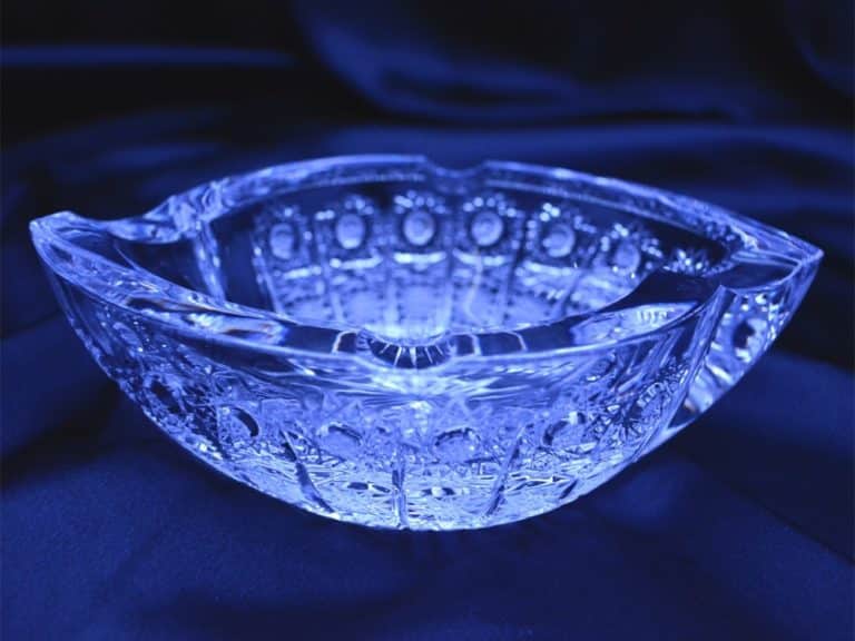 Kristálycsiszolású hamutartó 18 cm