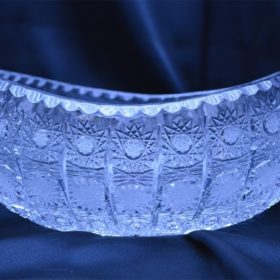 Vágott kristálytál 20 cm