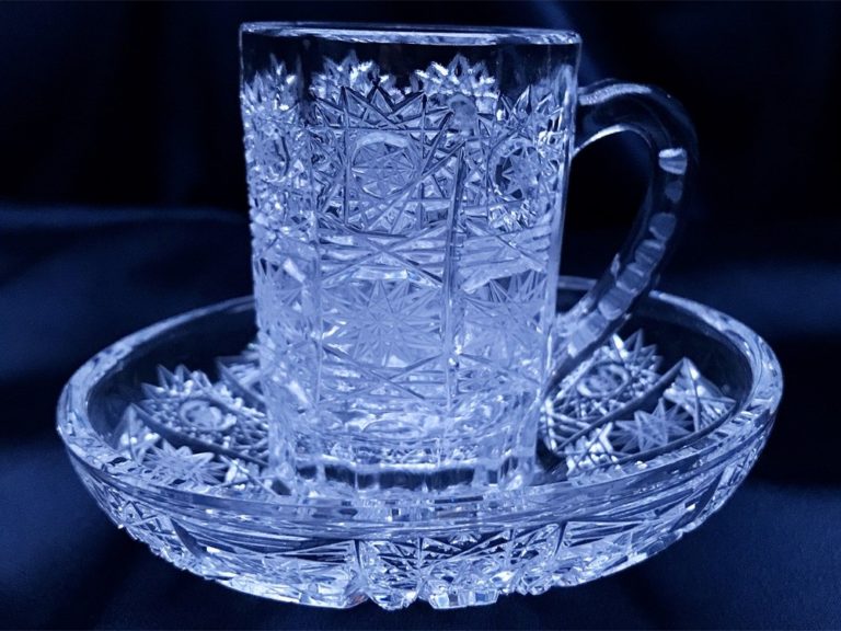 Kristálycsiszolású kávéscsészék 75 ml-es 6 darabos készlet