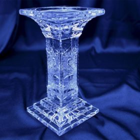 Vágott kristály gyertyatartó 18 cm