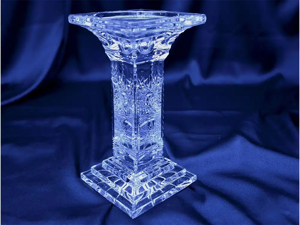 Krištálový brúsený svietnik 18 cm