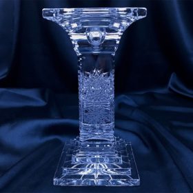 Vágott kristály gyertyatartó 23 cm