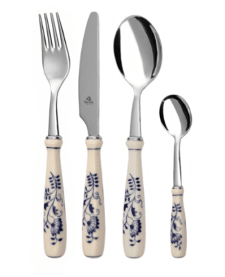 Hagymamintás porcelán - Evőeszköz egy személyre - 4 részes