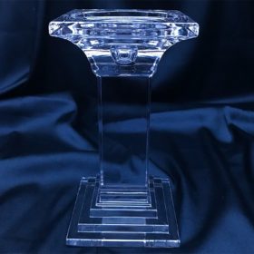 Vágott kristály gyertyatartó 18 cm